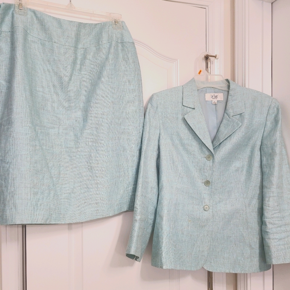 Blue Linen Suit
